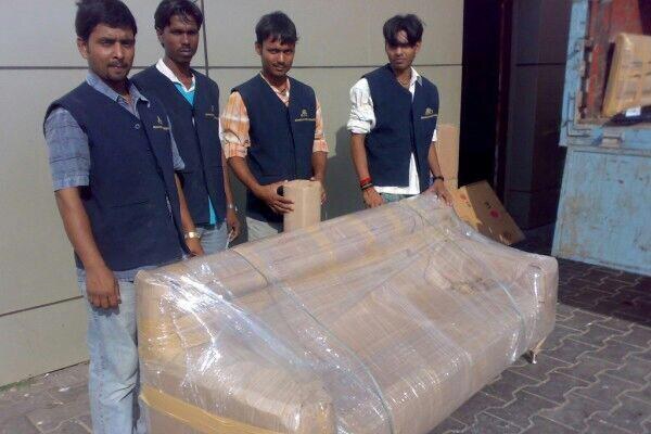 Professional movers at work